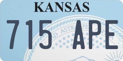 KS license plate 715APE
