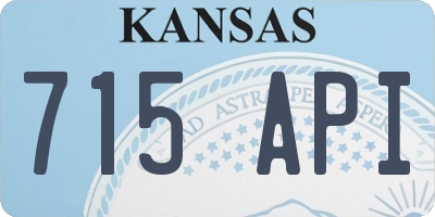 KS license plate 715API