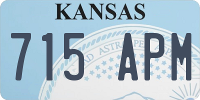 KS license plate 715APM