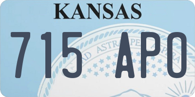 KS license plate 715APO