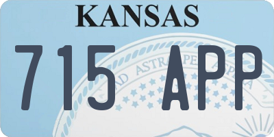 KS license plate 715APP
