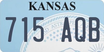 KS license plate 715AQB