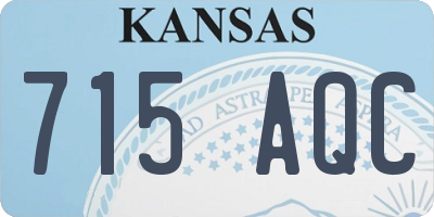 KS license plate 715AQC