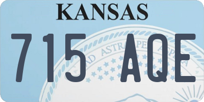 KS license plate 715AQE
