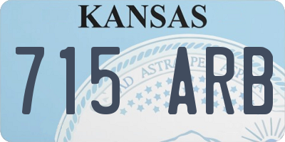 KS license plate 715ARB