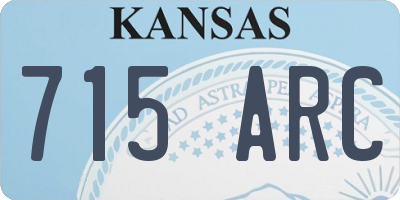 KS license plate 715ARC
