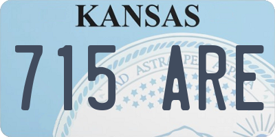 KS license plate 715ARE