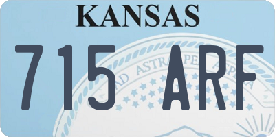 KS license plate 715ARF