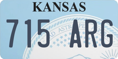 KS license plate 715ARG