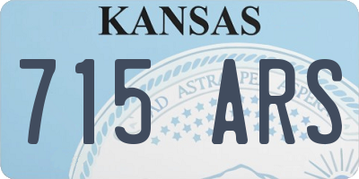 KS license plate 715ARS