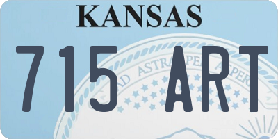 KS license plate 715ART