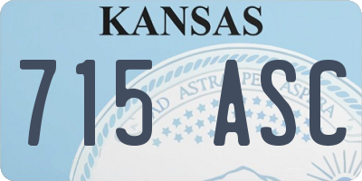 KS license plate 715ASC