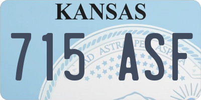 KS license plate 715ASF