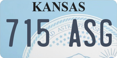 KS license plate 715ASG