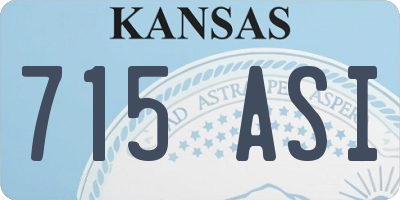 KS license plate 715ASI
