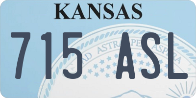 KS license plate 715ASL