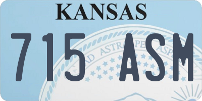 KS license plate 715ASM