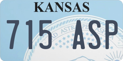 KS license plate 715ASP