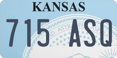 KS license plate 715ASQ