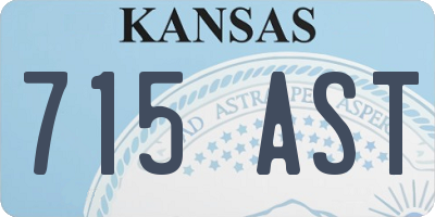 KS license plate 715AST