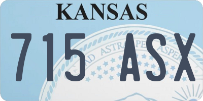 KS license plate 715ASX