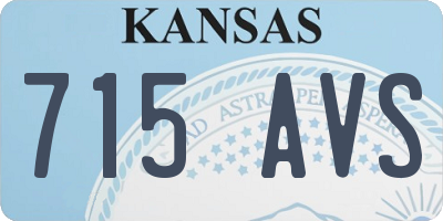 KS license plate 715AVS