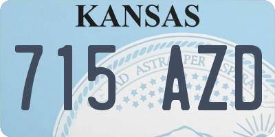 KS license plate 715AZD