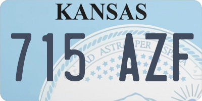 KS license plate 715AZF