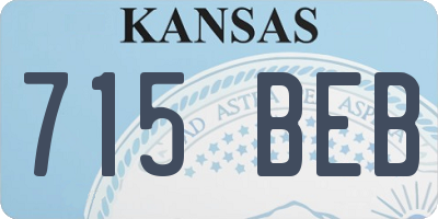 KS license plate 715BEB