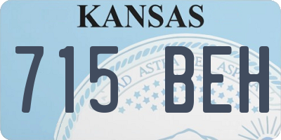 KS license plate 715BEH