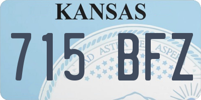 KS license plate 715BFZ