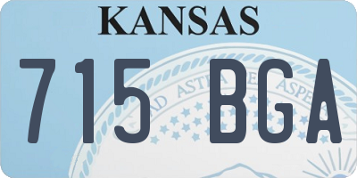 KS license plate 715BGA
