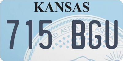 KS license plate 715BGU