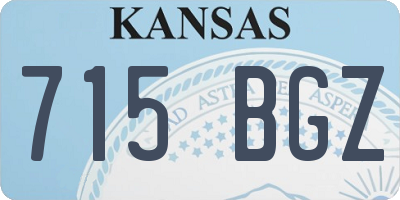 KS license plate 715BGZ