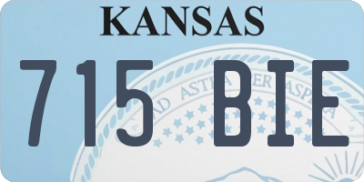 KS license plate 715BIE