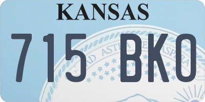 KS license plate 715BKO