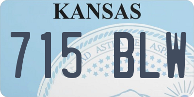 KS license plate 715BLW