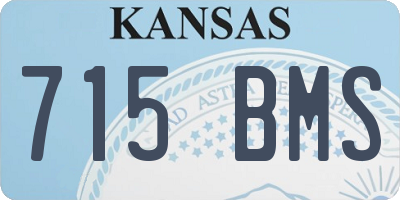 KS license plate 715BMS