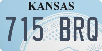 KS license plate 715BRQ
