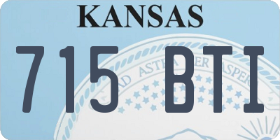 KS license plate 715BTI