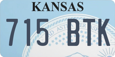 KS license plate 715BTK