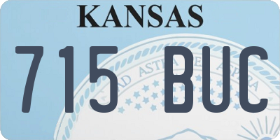 KS license plate 715BUC