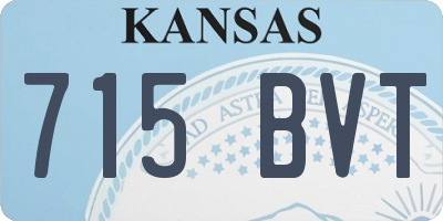 KS license plate 715BVT