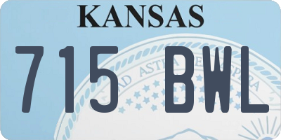 KS license plate 715BWL