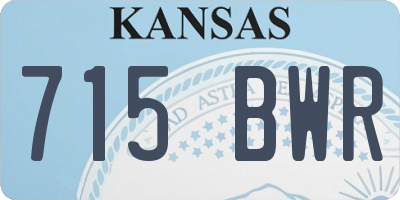 KS license plate 715BWR