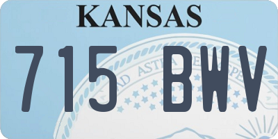 KS license plate 715BWV