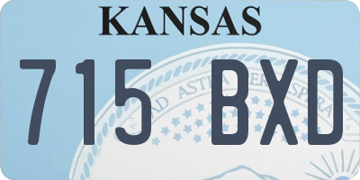 KS license plate 715BXD