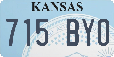 KS license plate 715BYO