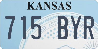 KS license plate 715BYR