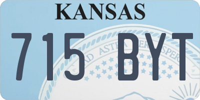 KS license plate 715BYT